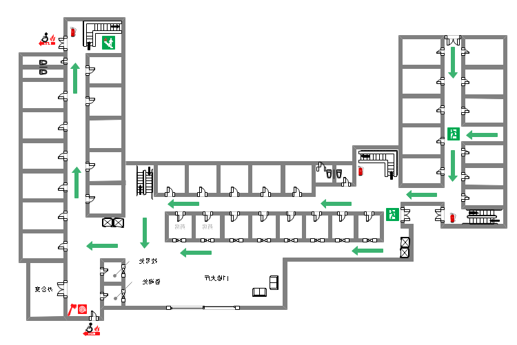 医院消防疏散示意图