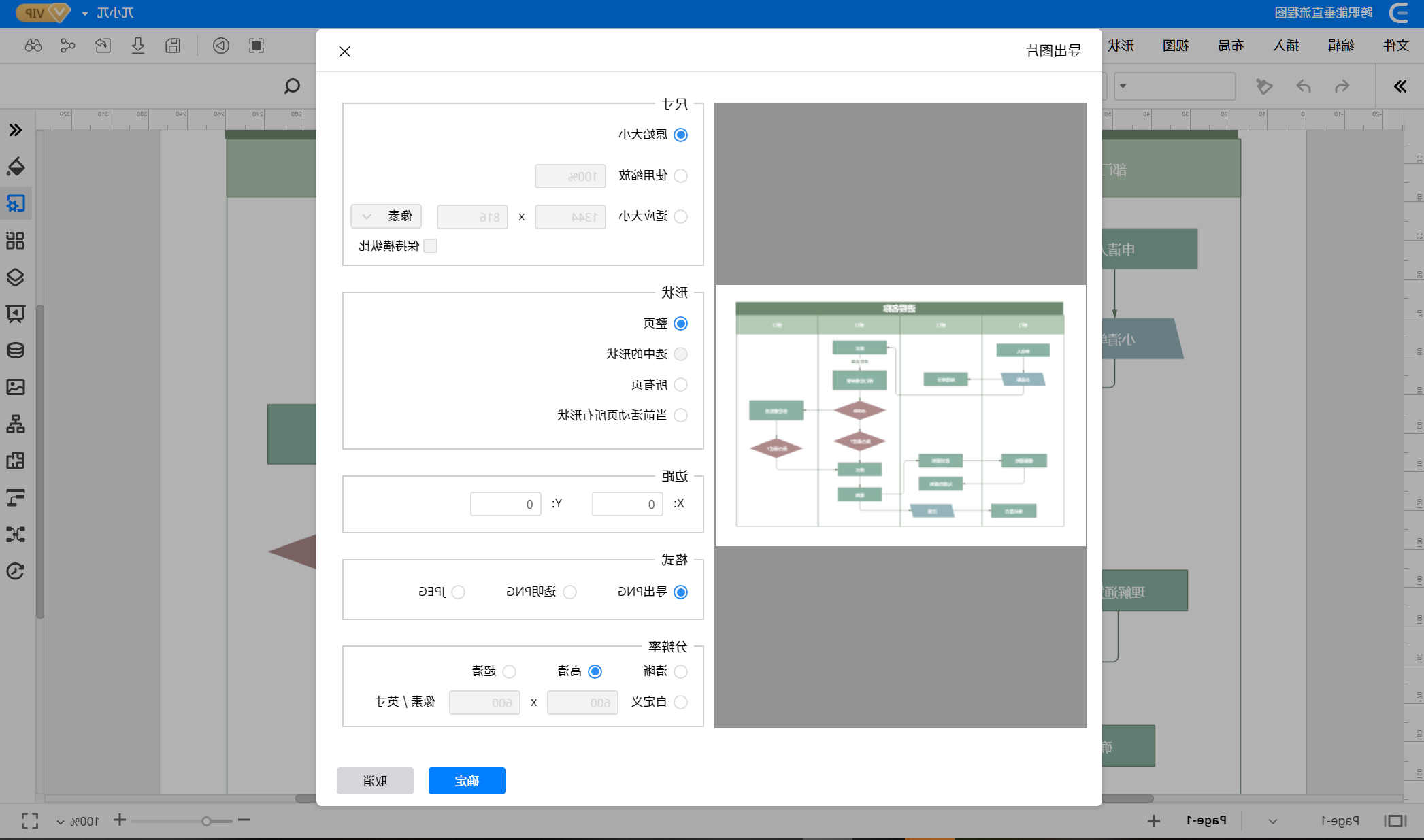 跨职能流程图保存