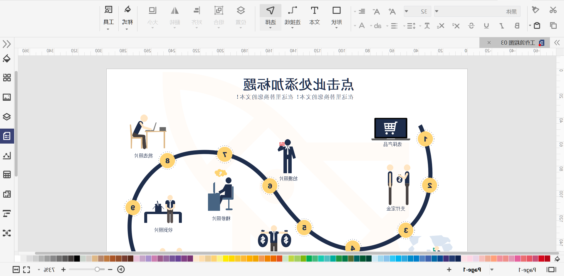 工作流程图画布